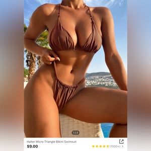 (4 for $20 w/other Shein swim) Shein Halter Micro Triangle Swimsuit